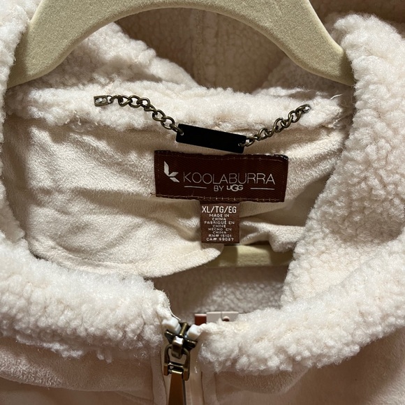 Koolaburra by Ugg Faux Suede Hooded Coat w/Sherpa Trims Women’s Size XL-NWT - Picture 5 of 9